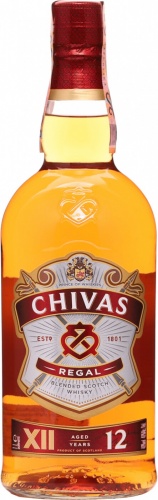 Купить Виски "Chivas Regal" 12 Years Old, 1 л - "Чивас Ригал" 12-летний ...