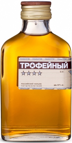 Купить Коньяк "Трофейный" 4-летний, 100 мл - "Trofejnyj" 4 Years Old, 0 ...