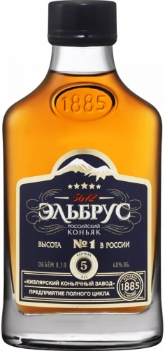 Купить Коньяк ККЗ, "Эльбрус" 5-летний, 100 мл - Kizlyar cognac ...