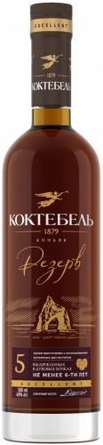 Купить Коньяк "Коктебель" Резерв 5-летний, 0.5 л - "Koktebel" Reserve 5 ...