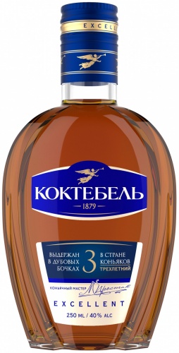 Купить Коньяк "Коктебель" 3 Звезды, 250 мл - "Koktebel" 3 Stars, 0.25 литра