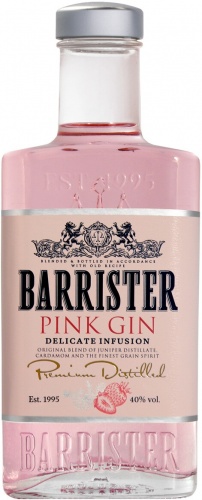 Купить Джин "Barrister" Pink Gin, 375 мл - "Барристер" Пинк, 0.375 литра