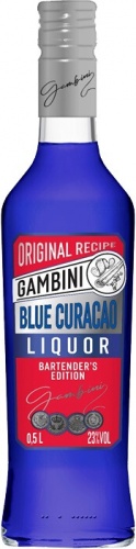 Купить Ликер KVKZ, "Gambini" Blue Curacao, 0.5 л - КВКЗ, "Гамбини" Блю ...