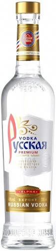 Купить Водка "Русская" на Спирте Альфа, 0.5 л - "Russkaya" Alpha, 500 мл