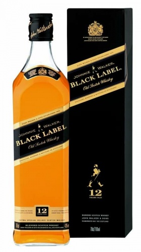 Купить Виски "Black Label", 0.5 л - "Блэк Лейбл", в коробке, 500 мл