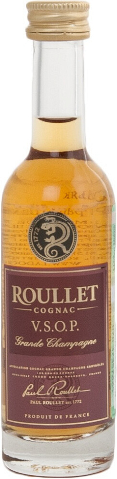 Купить Коньяк "Roullet" VSOP, 50 мл - "Рулле" ВСОП, 0.05 литра