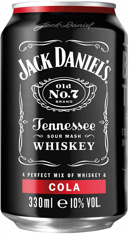 Купить Виски Jack Daniels & Cola, in can, 0.33 л - Джек Дэниэлс и Кола ...