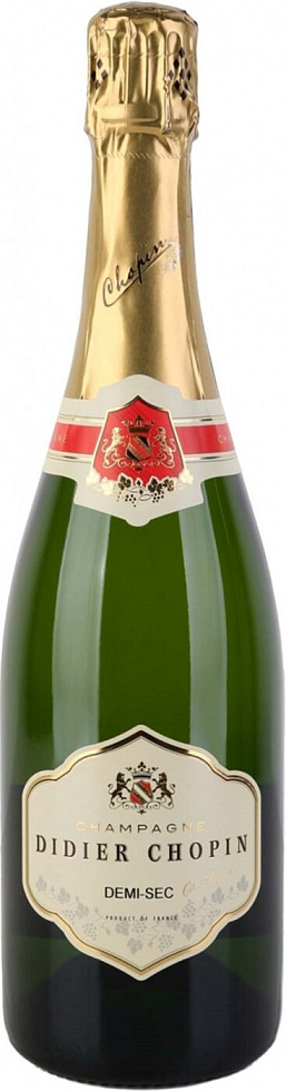 Купить Шампанское Didier Chopin, Demi-Sec, Champagne AOC - Дидье Шопен ...
