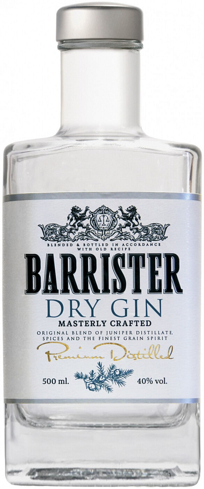 Купить Джин "Barrister" Dry Gin, 0.5 л - "Барристер" Драй Джин, 500 мл