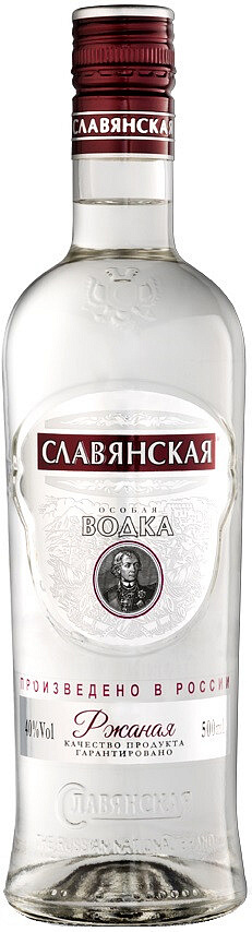 Купить Водка "Славянская" Ржаная, 0.5 л - "Slavyanskaya" Rye, 500 мл