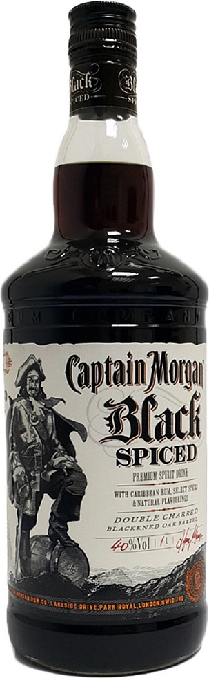 Купить Ром "Captain Morgan" Black Spiced, 1 л - "Капитан Морган" Черный ...