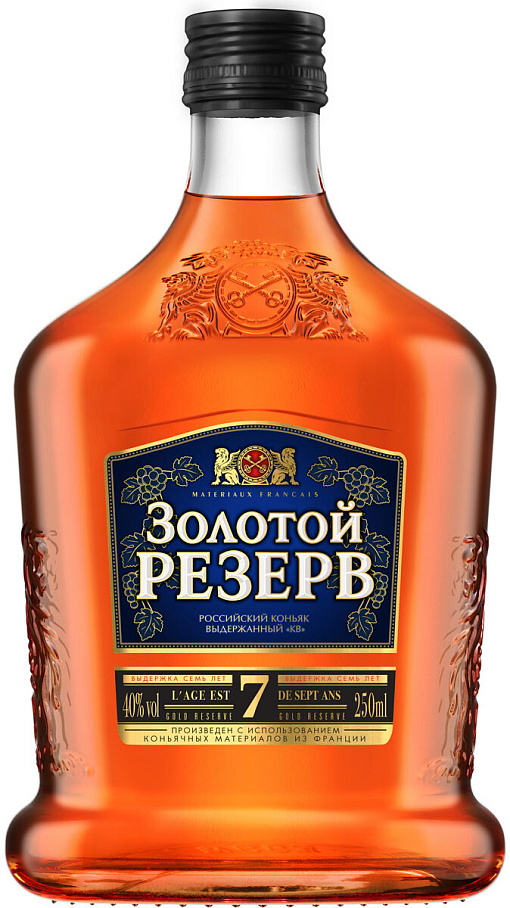 Купить Коньяк "Золотой Резерв" 7 лет, 250 мл - "Zolotoy Reserv" 7 years ...