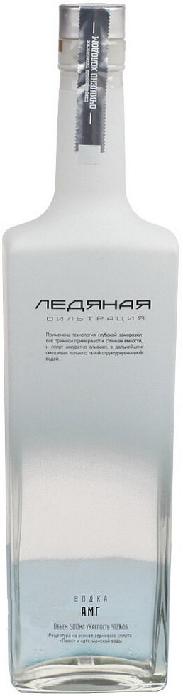 Купить Водка "АМГ" Ледяная фильтрация, 0.5 л - "AMG" Frozen, 500 мл