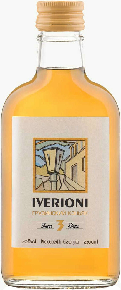 Купить Коньяк "Iverioni" 3 Stars, 200 мл - "Ивериони" 3 Звезды, 0.2 литра