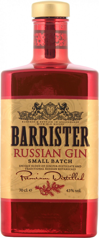 Купить "Барристер" Рашн Джин, 0.7 л - "Barrister" Russian Gin, 700 мл